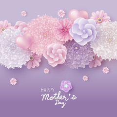 Mother's day card concept design of flowers vector illustration