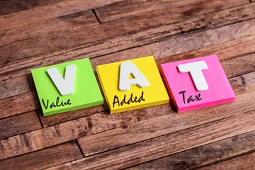 Fotobehang post-it acronym : VAT © Jérôme Rommé