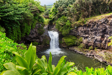 Obraz premium Waterfall on Hawaii