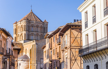 Obraz premium Old houses and historic cathedral in Toro, Spain