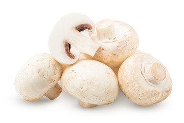 mushroom, champignon, isolated on white background, clipping path, full depth of field