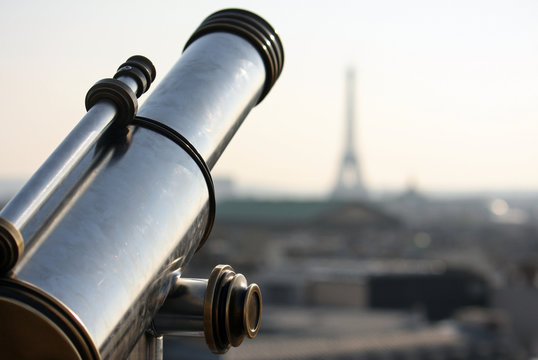 Paris viewpoint with Eiffel tower in the background