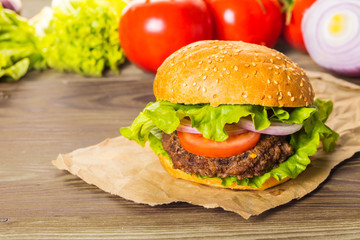 fast food, fresh burger