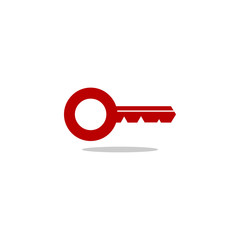 key icon, key symbol, key logo in flat style. vector template ready for use