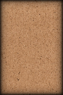 High resolution photograph of recycle paper light brown coarse grain vignette grunge texture sample