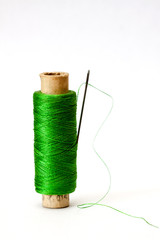Old green thread.