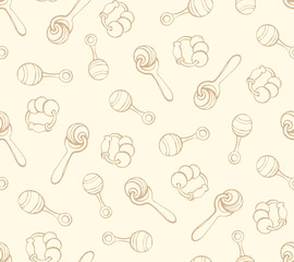 Rattle. Vector drawing