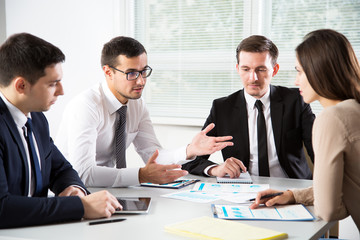 Business team working in an office