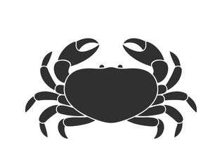 Crab logo. Isolated crab on white background - obrazy, fototapety, plakaty