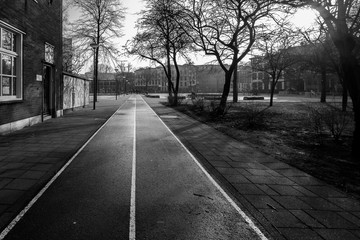 Walking the streets of Rotterdam in black and white