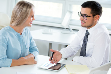 Obraz premium Business people working in an office