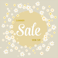 Sale card, natural tree branches, botanical vector natural elements