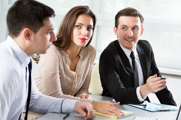 Business people working with computer