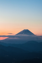 Fototapeta premium Mt.Fuji with beautiful sunrise sky in spring season