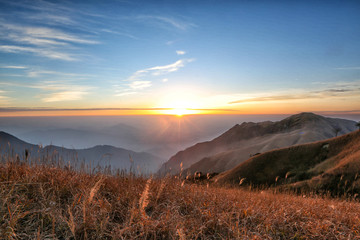 sunrise of Wugong Mountain