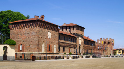 Gallliate, Castello Sforzesco, Piemonte, Italia, Europa, Sforza Castle in Galliate, Piedmont, Italy, Europe