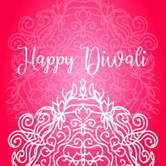 Happy diwali lettering for your greeting card design