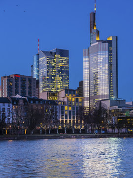 Deutschland, Hessen, Frankfurt am Main, Skyline, Bankenviertel,