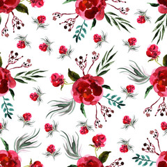 Floral seamless pattern background. Birthday and other holiday and summer background