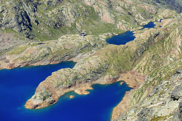 Tristaina high mountain lakes in Pyrenees. Andorra.