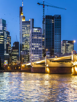 Deutschland, Hessen, Frankfurt am Main, Skyline, Bankenviertel,