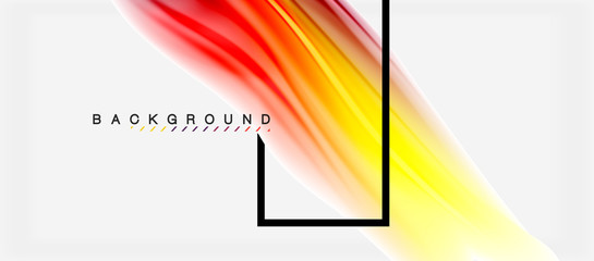 Blurred fluid colors background, abstract waves lines, vector illustration