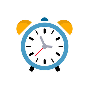 Alarm icon. Clock icon - Clock symbol, vector alarm illustration isolated