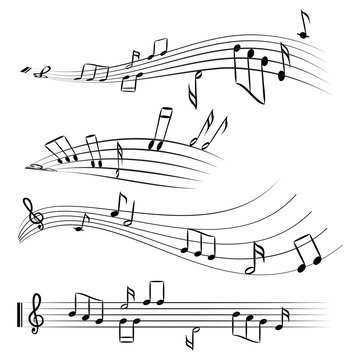 Music Notes Vector Icons