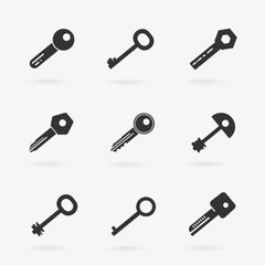 Vector Illustration Set of Symbols Key