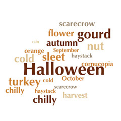 Obraz premium cloud of words list about autumn season