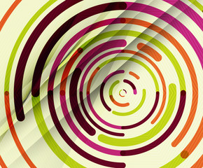 Circular lines, circles, geometric abstract background