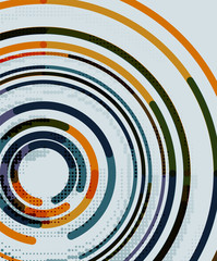 Circular lines, circles, geometric abstract background