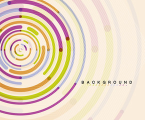 Circular lines, circles, geometric abstract background