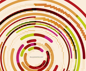 Circular lines, circles, geometric abstract background