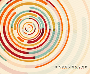 Circular lines, circles, geometric abstract background