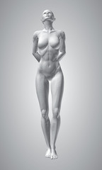 Nude polygonal girl
