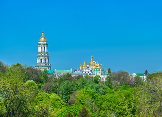 Fototapeta na wymiar Belltower of Kiev Pechersk Lavra