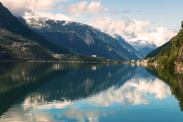 Fototapeta na wymiar Hardanger Fjord Norway landscape.