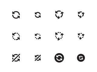 Update icons on white background. Vector illustration.