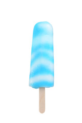 isolated blue raspberry and vanilla popsicle