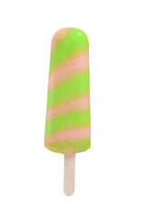 isolated green apple and watermelon popsicle