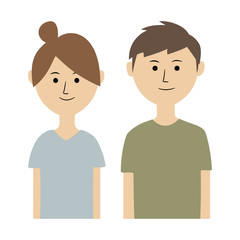 男女　イラスト