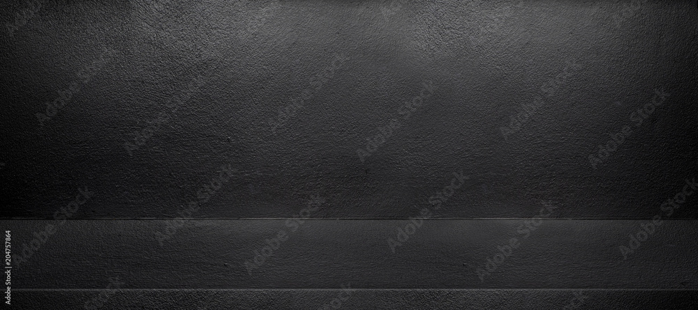 Poster black interior cement wall room background,mock up template for display of design,banner size for ad