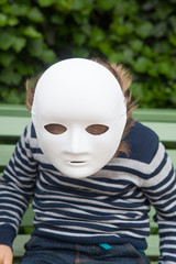 Little boy with mask.