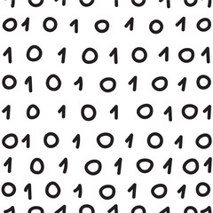 Binary code, seamless pattern