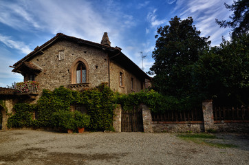 Fototapeta na wymiar Tourist destination in northern Italy, Grazzano Visconti