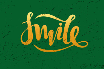 Vector illustration of smile   with the inscription for packing 
