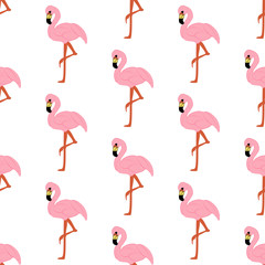 Flamingo bird seamless pattern