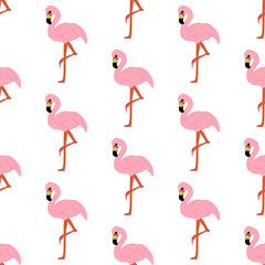 Obraz premium Flamingo bird seamless pattern