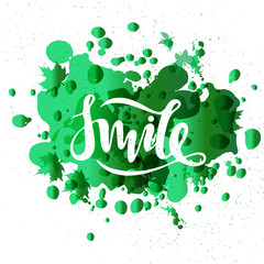 Vector illustration of smile   with the inscription for packing 